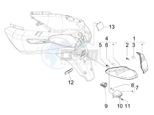 X7 125 ie Euro 3 drawing Tail light - Turn signal lamps