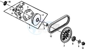 CROX 50 (AE05W6-NL) (L5-M1) drawing DRIVEN PULLEY / DRIVING - V-BELT