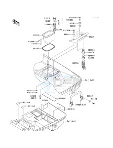 JT 1500 A [STX-15F] (A6F-A9F) A8F drawing HULL REAR FITTINGS