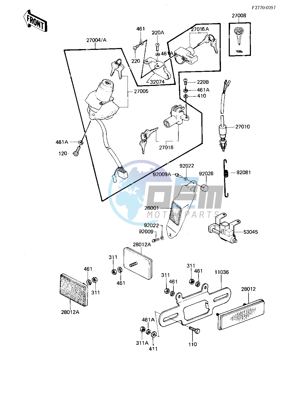 IGNITION SWITCH_LOCKS_REFLECTORS -- 81-82 H1_H2- -