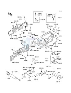 MULE 3010 DIESEL 4x4 KAF950B7F EU drawing Frame Fittings