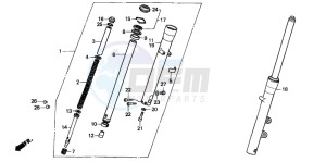 VT600C 400 drawing FRONT FORK