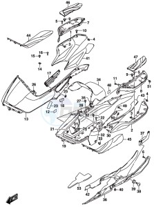 AN650 BURGMAN drawing FOOTBOARD