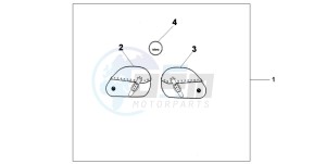 VT750C drawing LEATHER SADDLE BAG SET