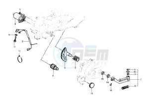 Zip 50 drawing Starting Motor - Starting lever