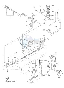 XVS950CU XVS950R ABS XV950 R-SPEC (2DXL) drawing REAR MASTER CYLINDER