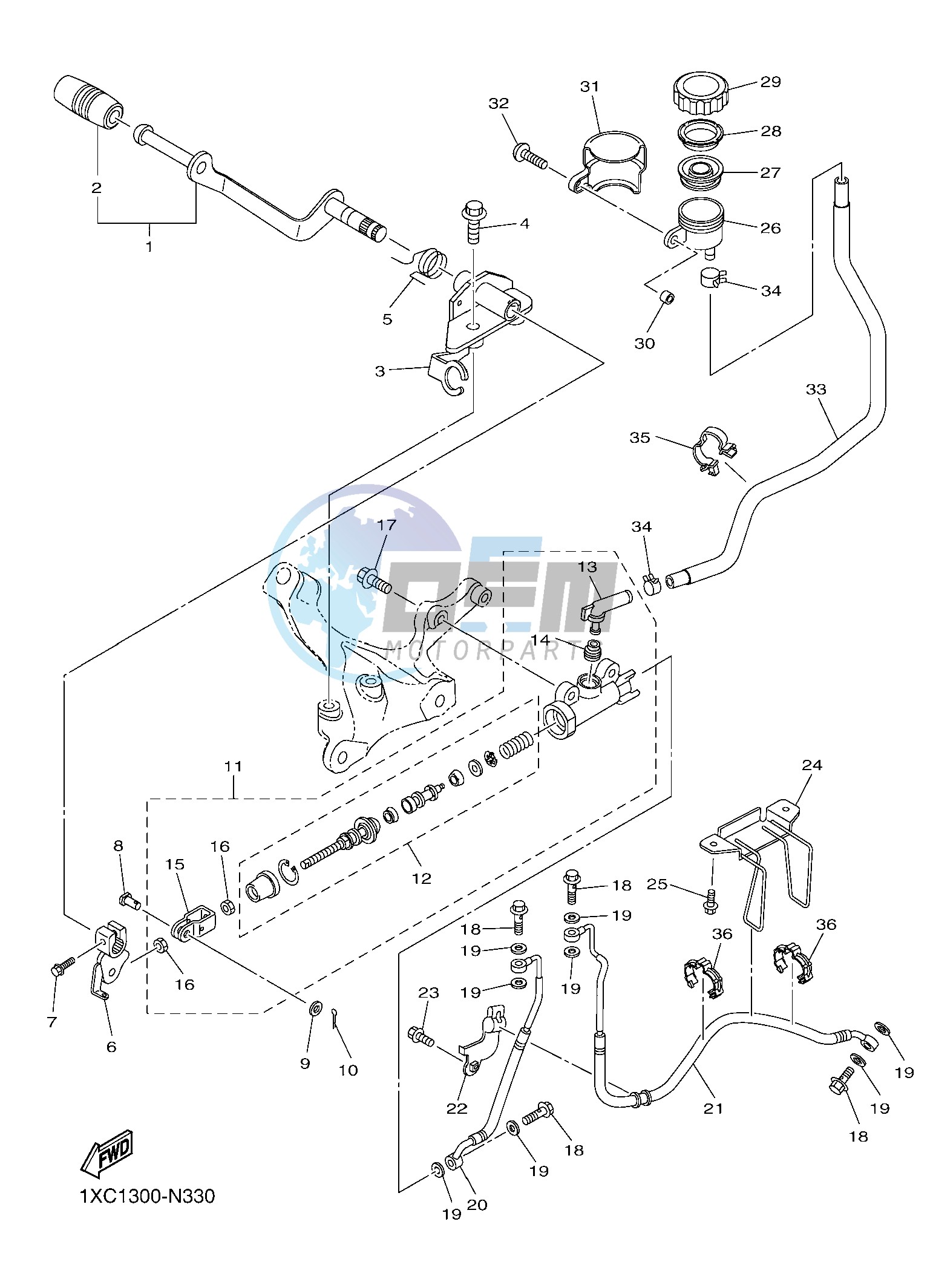 REAR MASTER CYLINDER