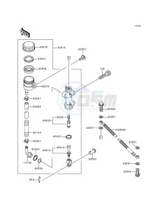 ZG 1200 B [VOYAGER XII] (B10-B14) [VOYAGER XII] drawing REAR MASTER CYLINDER