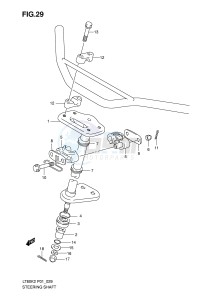 LT80 (P1) drawing STEERING SHAFT