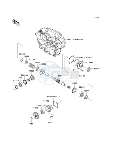 KSV 700 B [KFX700 V FORCE] (B1-B2) [KFX700 V FORCE] drawing FRONT BEVEL GEAR