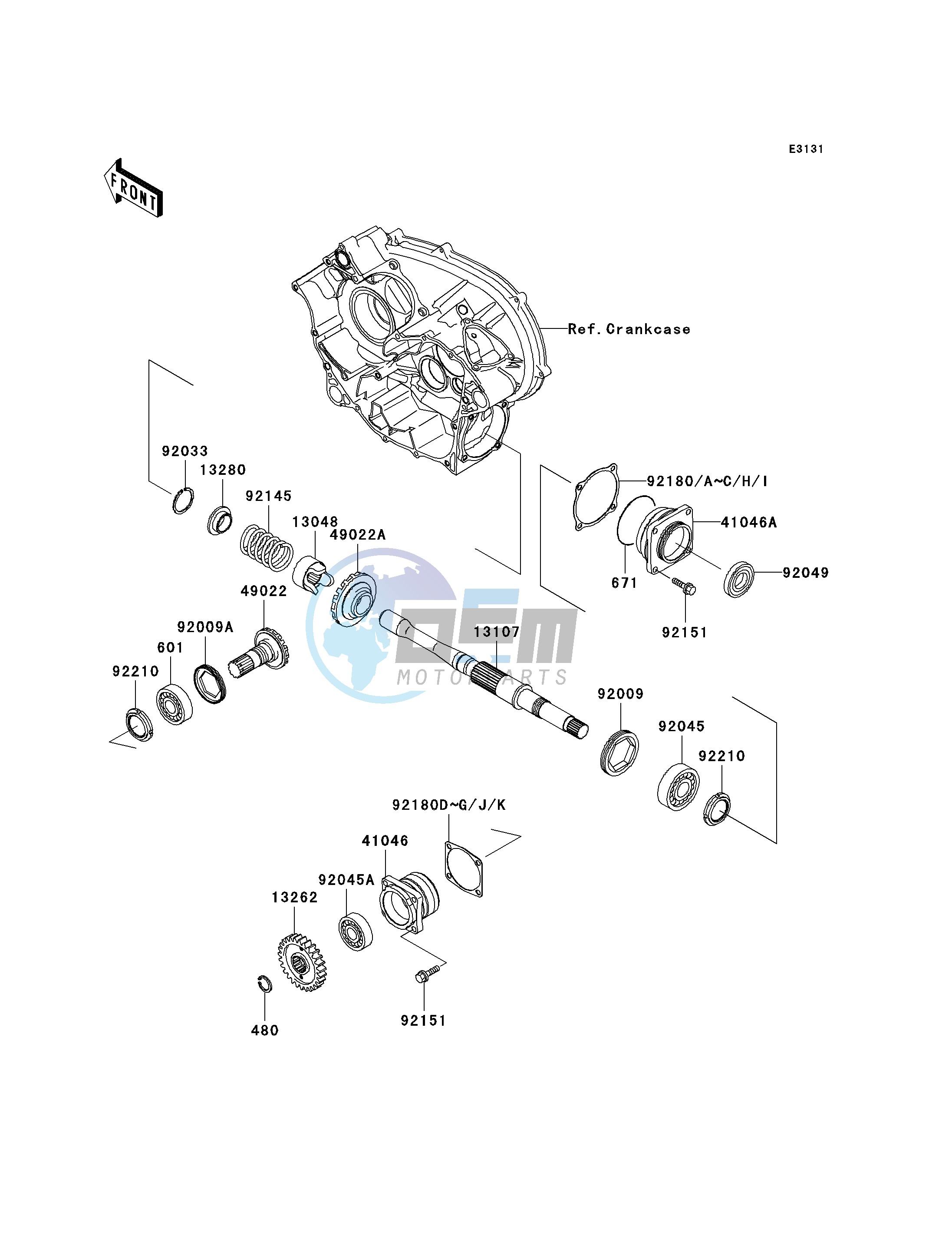 FRONT BEVEL GEAR