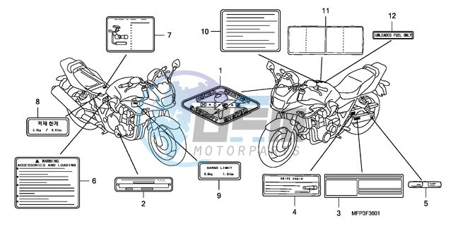 CAUTION LABEL (CB1300S/CB 1300SA)