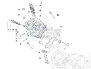 SXL 150 4T 3V CARB drawing Cylinder head unit - Valve