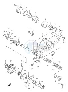 RM250 (E3-E28) drawing EXHAUST VALVE (MODEL K2)