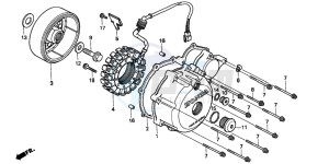 XL600V TRANSALP drawing LEFT CRANKCASE COVER/ GENERATOR