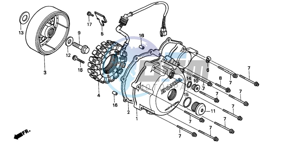 LEFT CRANKCASE COVER/ GENERATOR