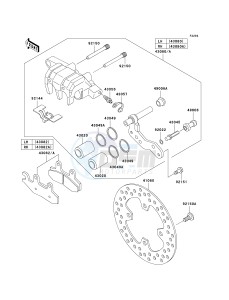 KVF 650 G [BRUTE FORCE 650 4X4I HARDWOODS GREEN HD] (G6F-G9F) G9F drawing FRONT BRAKE