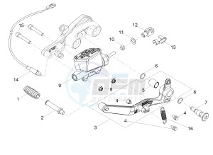 V7 III Stone 750 e4 (EMEA) drawing Rear master cylinder