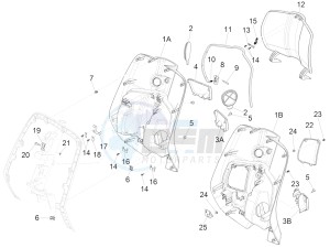 PRIMAVERA 125 4T 3V IE ABS-NOABS E3-E4 (EMEA) drawing Front glove-box - Knee-guard panel