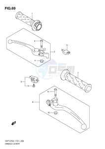 GSF1250 (E21) Bandit drawing HANDLE LEVER (GSF1250AL1 E21)