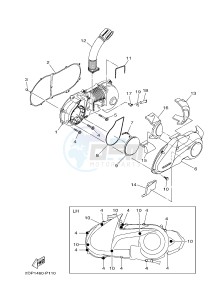 GPD125A GPD125-A NMAX125 (BV31 BV33) drawing CRANKCASE COVER 1