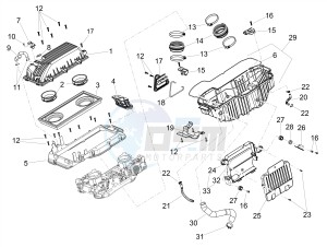 DORSODURO 900 E4 ABS (EMEA, LATAM) drawing Air box