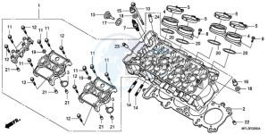 CBR1000RRA Australia - (U) drawing CYLINDER HEAD