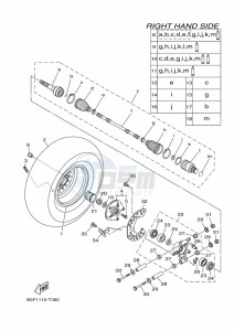 YXM700E YX70MPP (BHFF) drawing REAR WHEEL 2