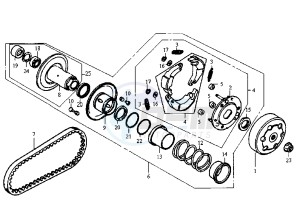 RED DEVIL - 50 cc drawing DRIVEN PULLEY