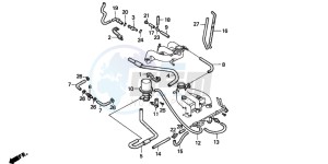 GL1500A GOLDWING ASPENCADE drawing TUBING (2) (EXCEPT AR/SI/SW)