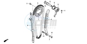 XR600R drawing CAM CHAIN/TENSIONER