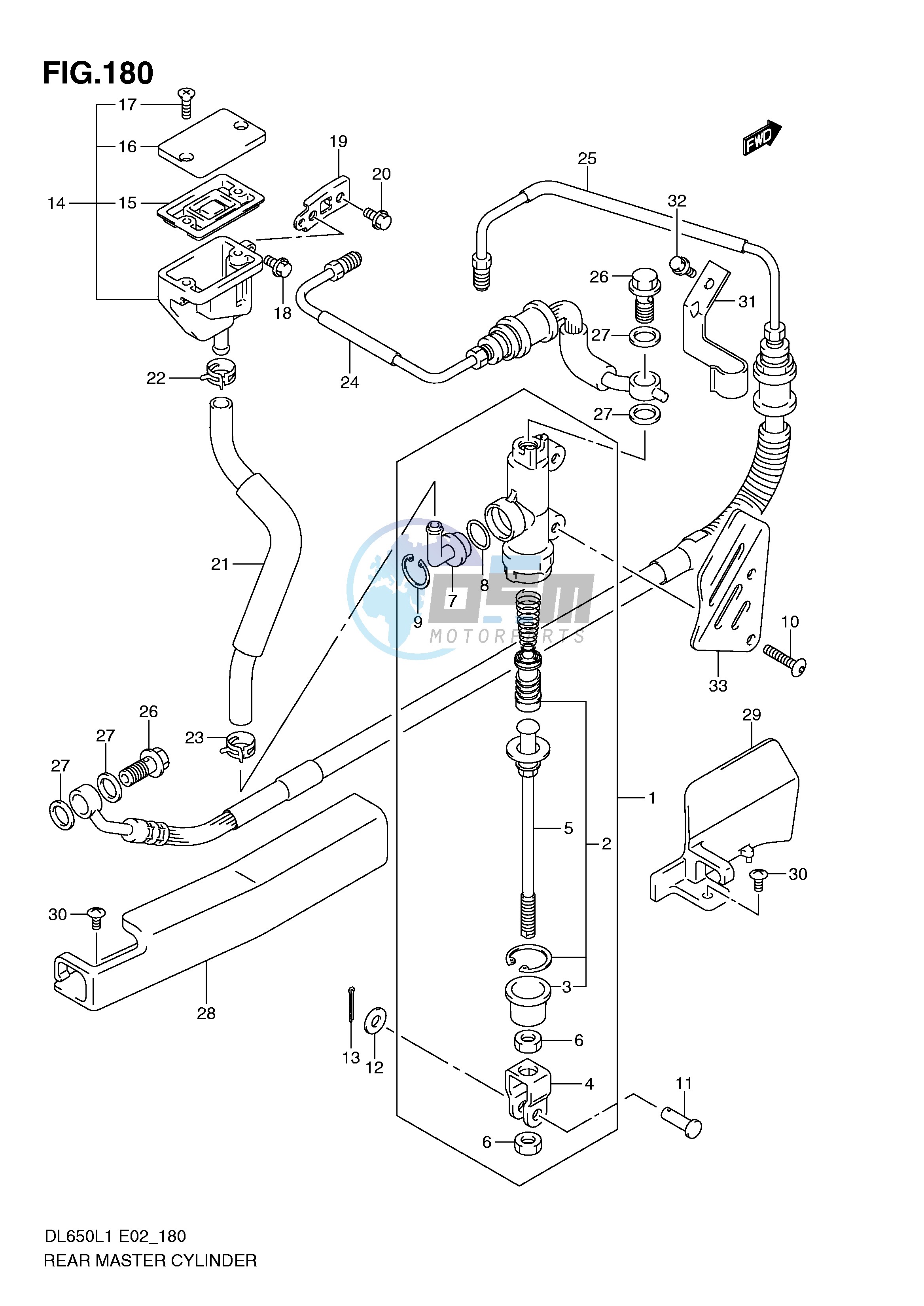 REAR MASTER CYLINDER (DL650AL1 E2)