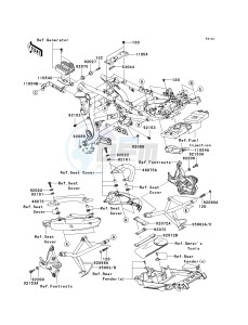 KLE 650 A [VERSYS EUROPEAN] (A7F-A8F) A8F drawing FRAME FITTINGS