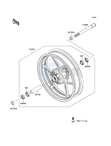 ER-6N ER650CBF GB XX (EU ME A(FRICA) drawing Front Hub