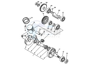 DT R 125 drawing CRANKSHAFT PISTON