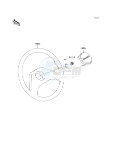 KAF 400 C [MULE 610 4X4 HARDWOODS GREEN HD] (C6F-C9F) C7F drawing STEERING WHEEL