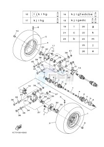 YFM450FWAD YFM450PE GRIZZLY 450 EPS (2LC2 2LC3 2LC4) drawing REAR WHEEL