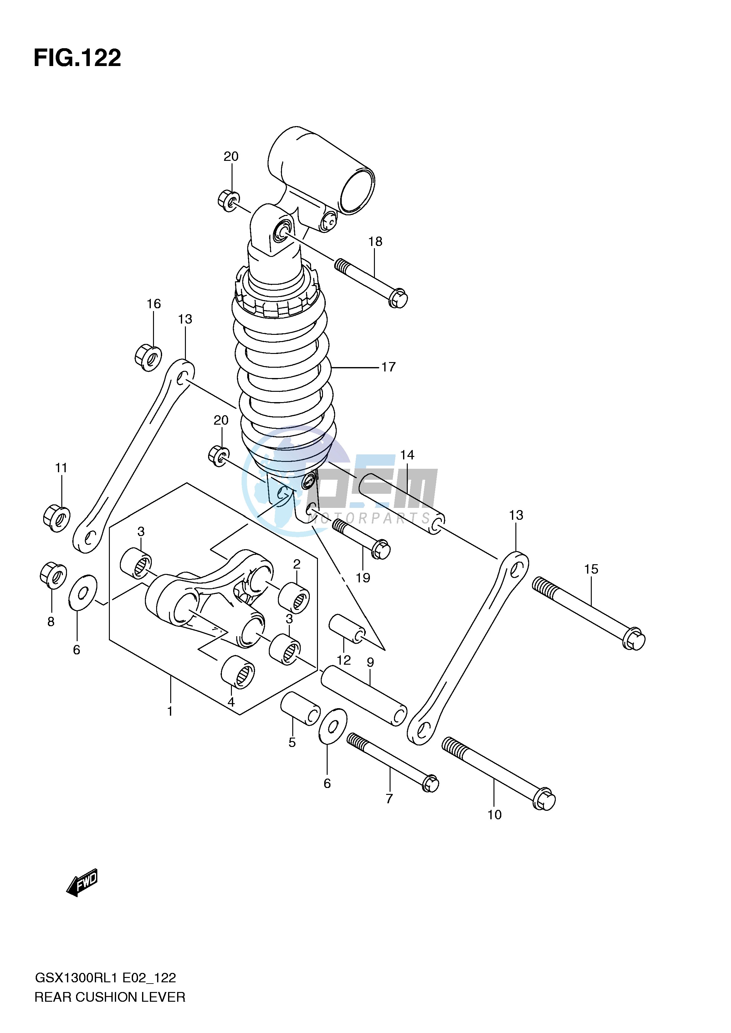 REAR CUSHION LEVER (GSX1300RL1 E2)