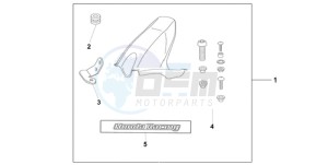 CBR1000RR9 France - (F / CMF MME TRI) drawing HUGGER CANDY ACHILLES BLACK METALLIC