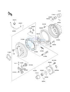 KLF 300 C [BAYOU 300 4X4] (C15-C17 C17 CAN ONLY) [BAYOU 300 4X4] drawing REAR HUB