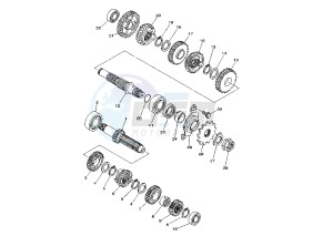 YZ F 250 drawing TRANSMISSION