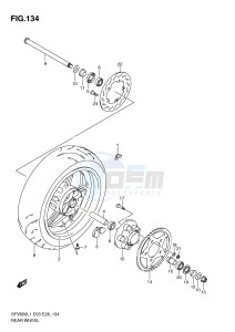 SFV650 (E3-E28) Gladius drawing REAR WHEEL (SFV650L1 E3)