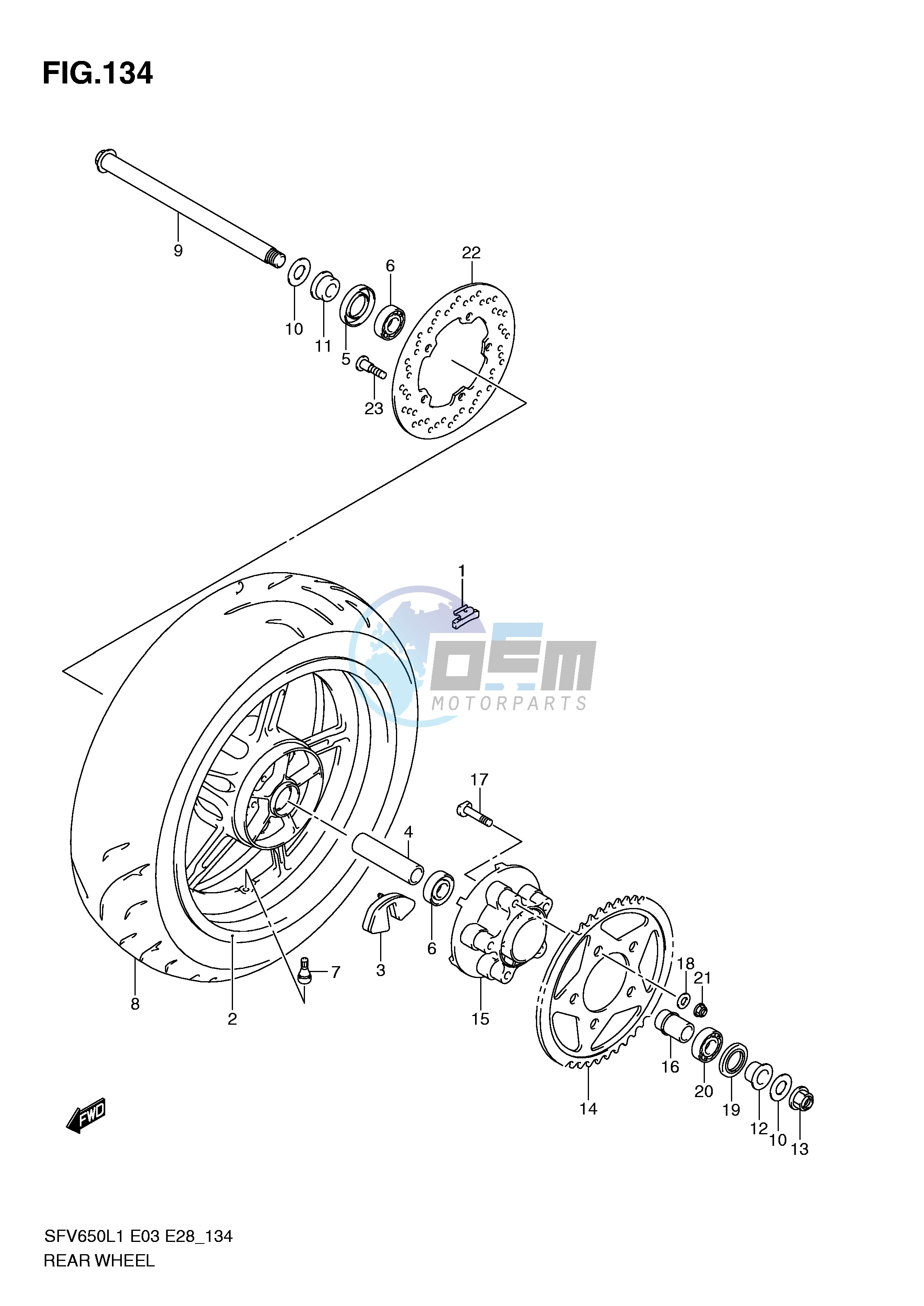 REAR WHEEL (SFV650L1 E3)