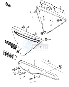 KZ 1000 A [KZ1000] (A3-A4) [KZ1000] drawing SIDE COVERS_CHAIN COVER -- 79-80 A3_A3A_A4- -