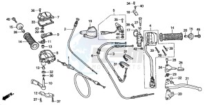 TRX350FE FOURTRAX 350 4X4ES drawing SWITCH CABLE