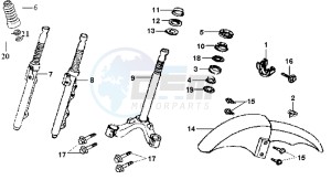 JOYRIDE 200 drawing FRONT FORK / STEERING HEAD BEARING