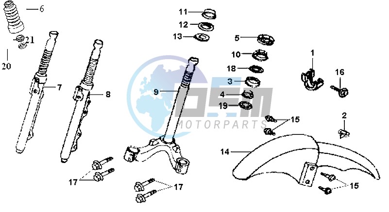 FRONT FORK / STEERING HEAD BEARING