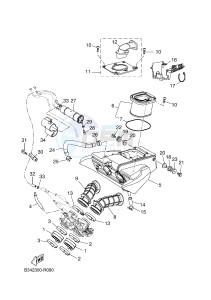 MTM690-U MTM-690-U XSR700 (B345 B345) drawing INTAKE