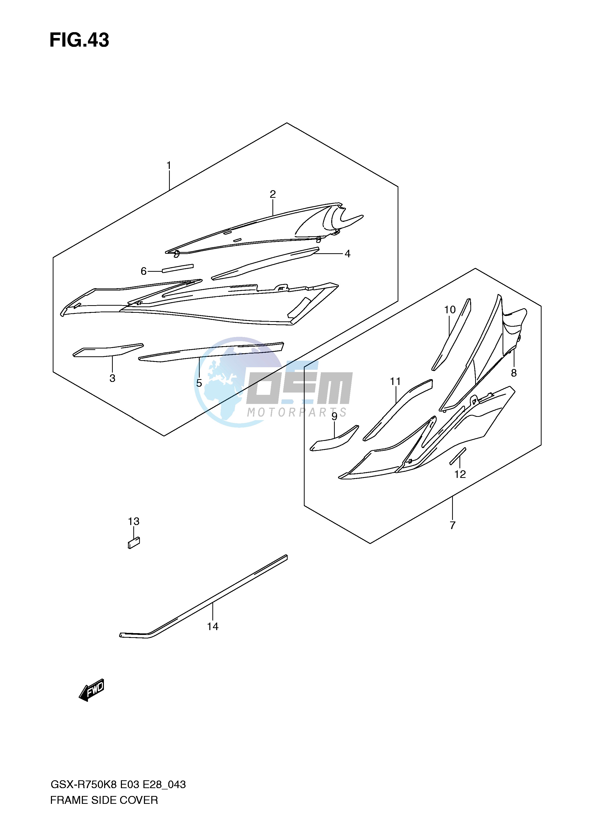 FRAME SIDE COVER (MODEL K8)