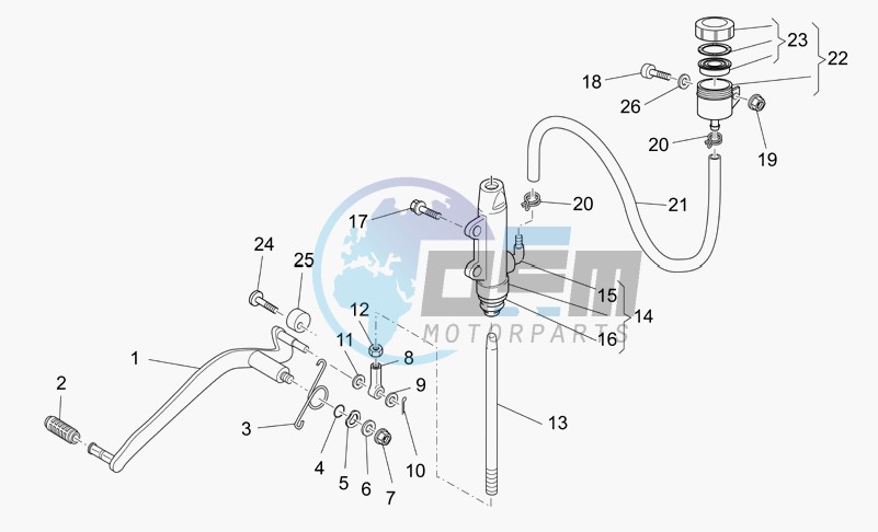 Rear master cylinder